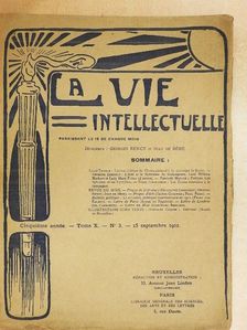 Fernand Mazade - La Vie Intellectuelle 15 septembre 1912. [antikvár]