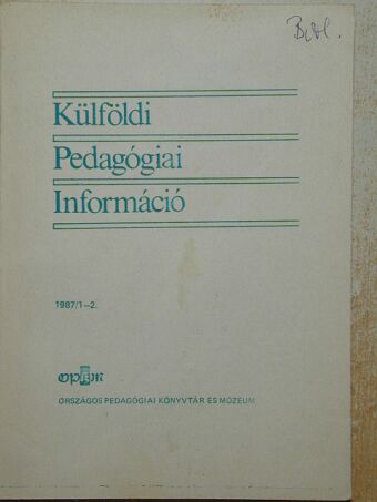 Barkó Endre - Külföldi Pedagógiai Információ 1987/1-2. [antikvár]
