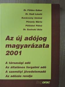 Dr. Földes Gábor - Az új adójog magyarázata 2001 [antikvár]