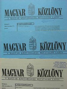 Magyar Közlöny 2004. december 17. I-II/1-2. [antikvár]