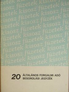 Általános forgalmi adó besorolási jegyzék [antikvár]