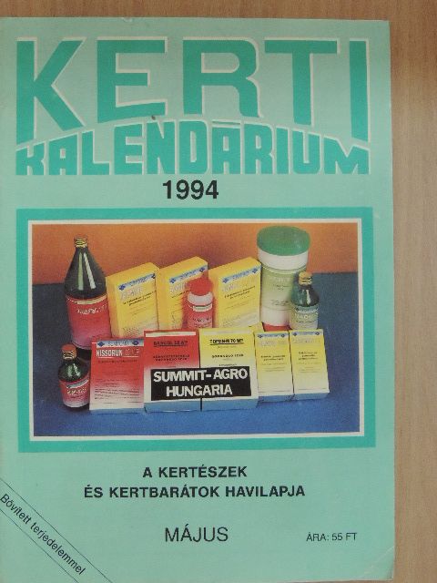 Dr. Szent-Miklóssy Ferenc - Kerti Kalendárium 1994. május [antikvár]