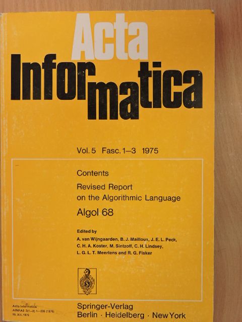 Acta Informatica 1975/1-3. [antikvár]