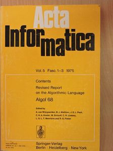 Acta Informatica 1975/1-3. [antikvár]