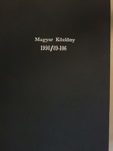 Magyar Közlöny 1998. október 1. - november 27. [antikvár]