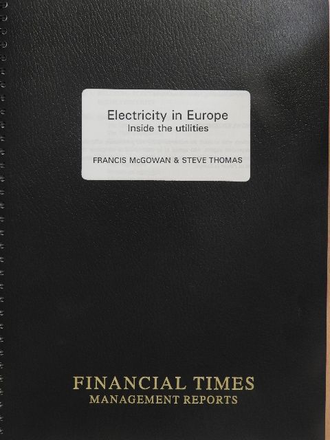 Francis McGowan - Electricity in Europe [antikvár]