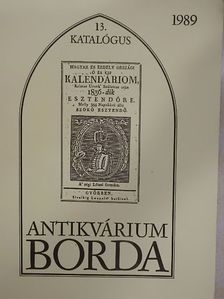 Borda Antikvárium 13. katalógus [antikvár]