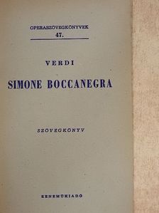 Francesco Maria Piave - Verdi: Simone Boccanegra [antikvár]