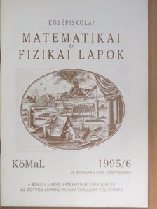 Balázsik Zoltán - Középiskolai matematikai és fizikai lapok 1995. szeptember [antikvár]