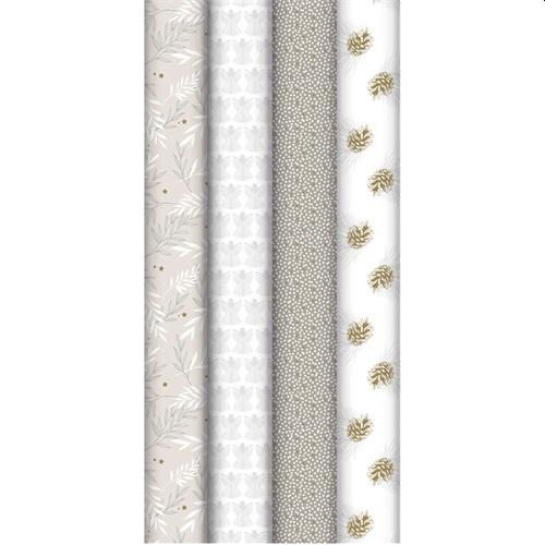 P0090-0069 - Díszcsomagoló tekercses Clairefontaine Excellia Naturel 70x200 cm 80g karácsonyi prémium