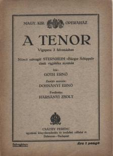 Goth Ernő - A tenor [antikvár]
