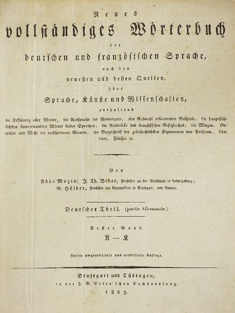 Neues vollständiges Wörterbuch der deutschen und fränzösischen Sprache (gótbetűs) [antikvár]
