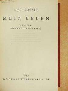 Leo Trotzki - Mein Leben [antikvár]