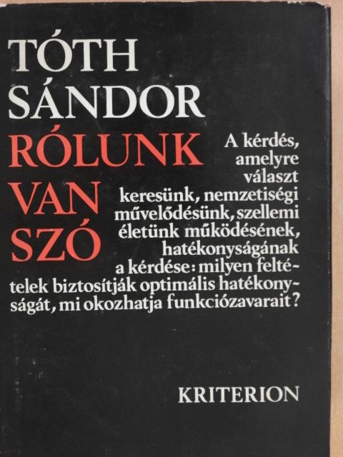 Tóth Sándor - Rólunk van szó [antikvár]