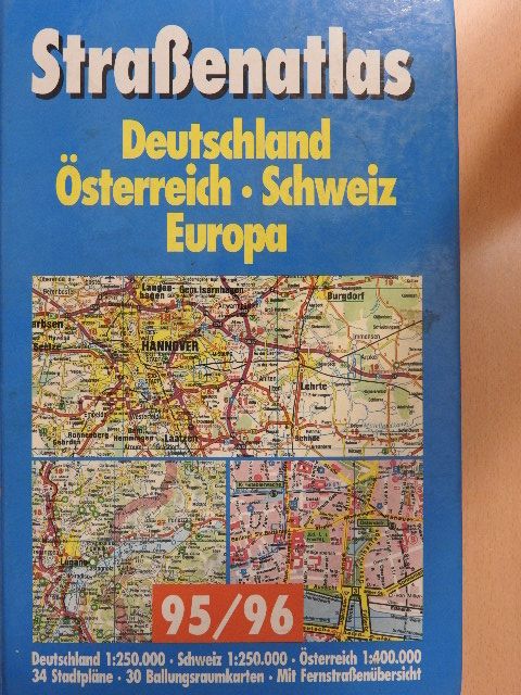 Straßenatlas Deutschland/Österreich/Schweiz/Europa 95/96 [antikvár]