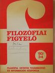 Balogh Tibor - Filozófiai Figyelő 1980/3-4 [antikvár]