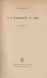 O'HENRY - A visszaeső bűnös [antikvár]