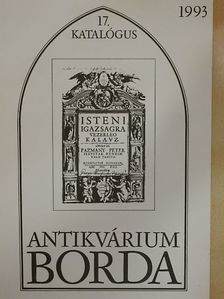 Borda Antikvárium 17. katalógus [antikvár]
