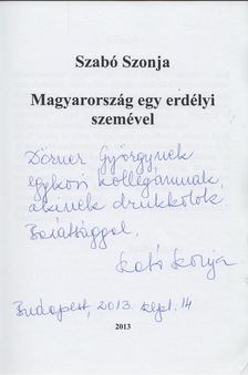 Szabó Szonja - Magyarország egy erdélyi szemével (dedikált) [antikvár]