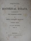 Thomas Babington Macaulay - Critical and Historical Essays V. [antikvár]