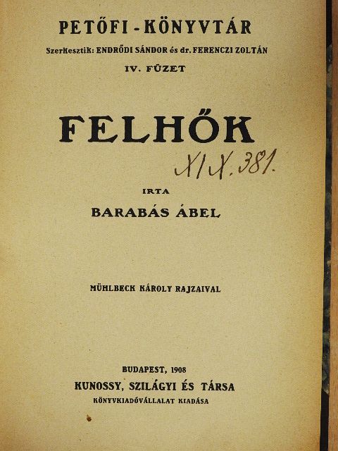Barabás Ábel - Felhők [antikvár]