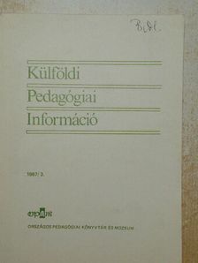 Barkó Endre - Külföldi Pedagógiai Információ 1987/3. [antikvár]