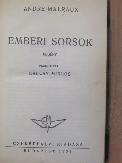 André Malraux - Emberi sorsok [antikvár]