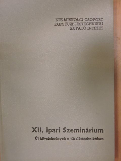 Csirmaz István - XII. Ipari Szeminárium [antikvár]