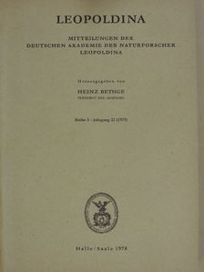 Heinz Bethge - Leopoldina 3/1975 [antikvár]