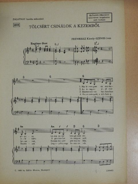 Frenreisz Károly - Tölcsért csinálok a kezemből [antikvár]