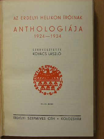 Áprily Lajos - Az Erdélyi Helikon íróinak Anthologiája [antikvár]