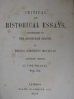 Thomas Babington Macaulay - Critical and Historical Essays III. [antikvár]