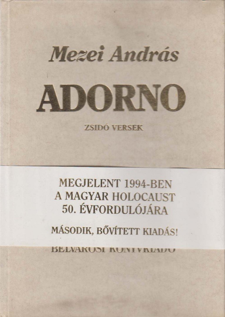 Mezei András - Adorno (dedikált) [antikvár]
