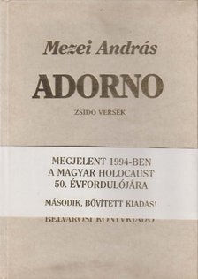 Mezei András - Adorno (dedikált) [antikvár]