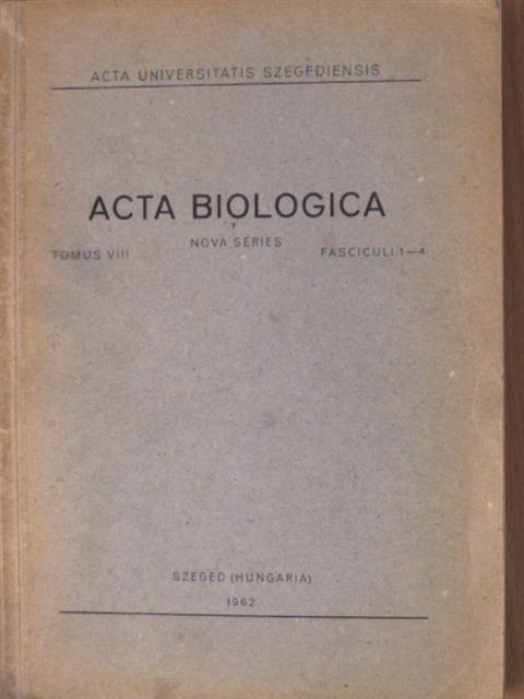 Ábrahám A. - Acta Biologica Tomus VIII. Fasciculi 1-4. [antikvár]