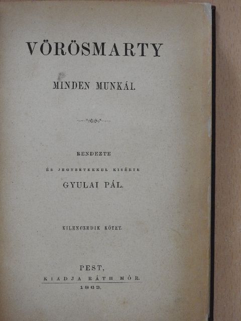 Vörösmarty - Vörösmarty minden munkái IX. [antikvár]