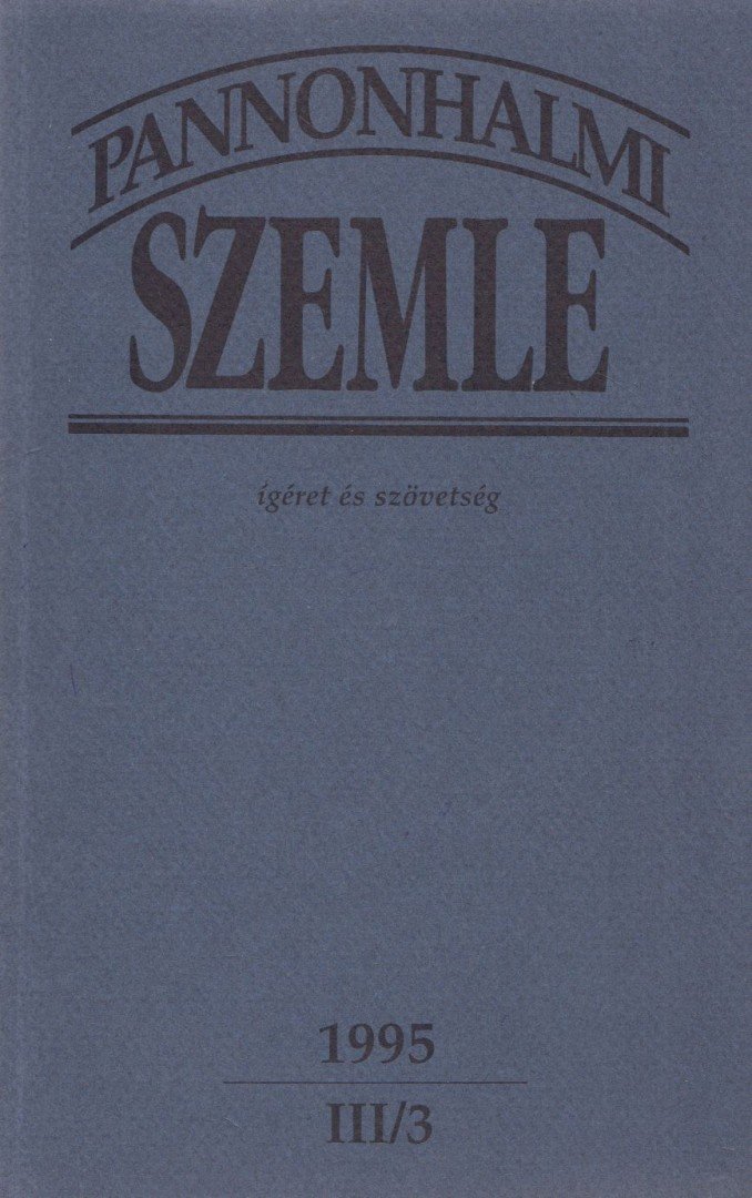 Sulyok Elemér - Pannonhalmi Szemle 1995. III/3 [antikvár]
