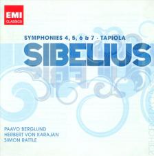 SIBELIUS - SYMPHONIES 4-7 - TAPIOLA 2CD BERGLUND, KARAJAN, RATTLE