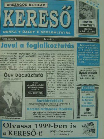 Kereső 1999. január-december  [antikvár]