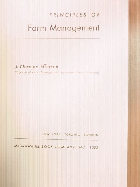 J. Norman Efferson - Principles of Farm Management [antikvár]