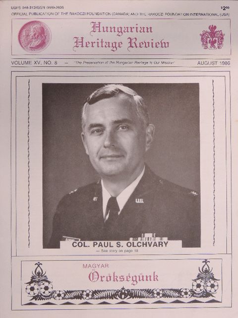 Harry G. Ladanye - Magyar Örökségünk August 1986. [antikvár]