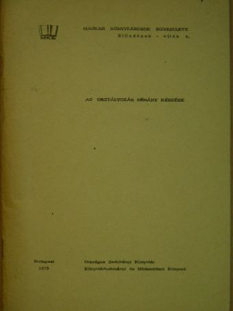 Hollós Miklós - Az osztályozás néhány kérdése [antikvár]