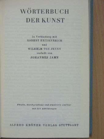 Wörterbuch der Kunst [antikvár]