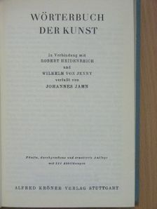 Wörterbuch der Kunst [antikvár]