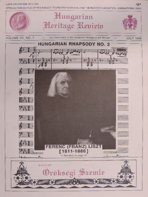 Harry G. Ladanye - Magyar Örökségi Szemle July 1986. [antikvár]