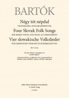 Bartók Béla - NÉGY TÓT NÉPDAL - VEGYESKARRA ZONGORAKÍSÉRETTEL