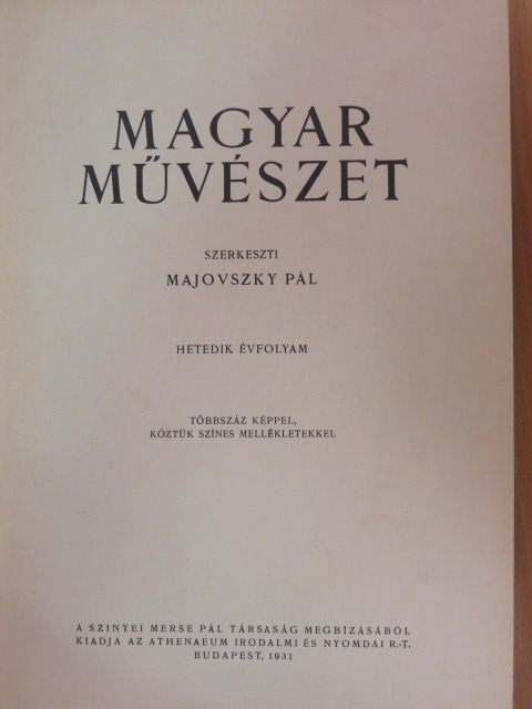 Aba-Novák Vilmos - Magyar Művészet 1931/1-10. [antikvár]