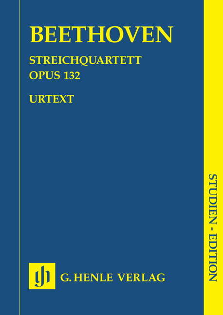 BEETHOVEN - STREICHQUARTETT OP.132, STUDIENPARTITUR URTEXT (EMIL PLATEN)