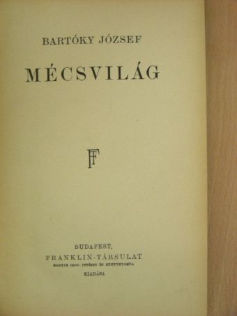 Bartóky József - Mécsvilág [antikvár]