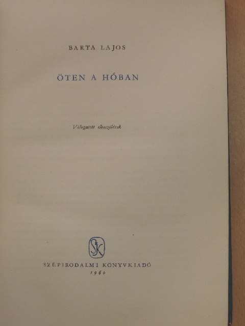 Barta Lajos - Öten a hóban [antikvár]